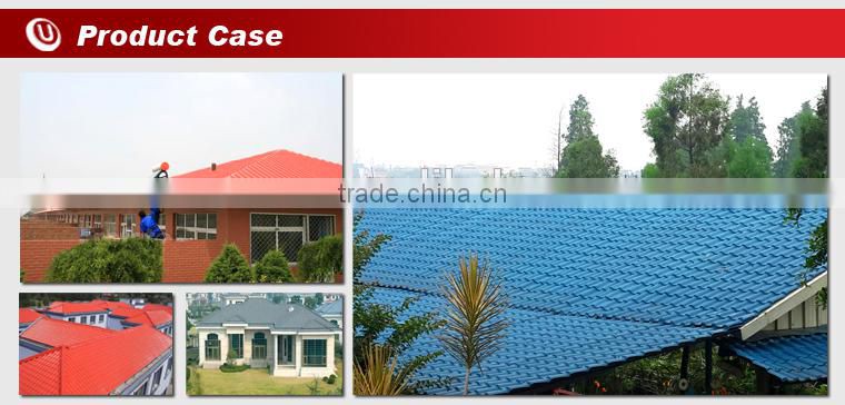 Colored corrugated lightweight synthetic spanish roof tile