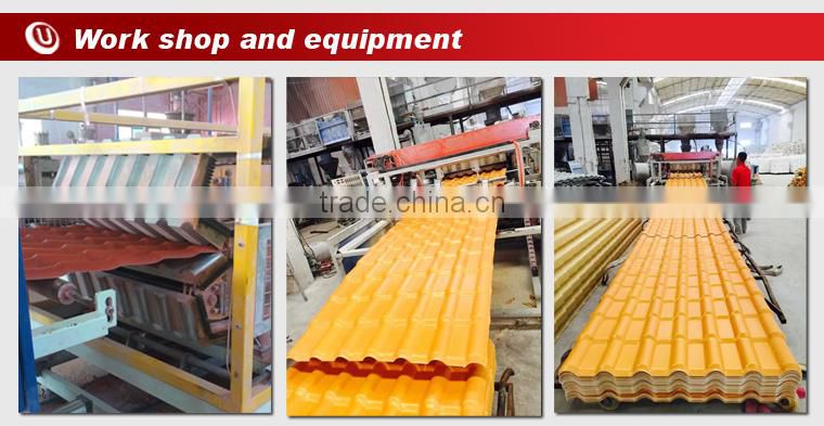 Colored corrugated lightweight synthetic spanish roof tile