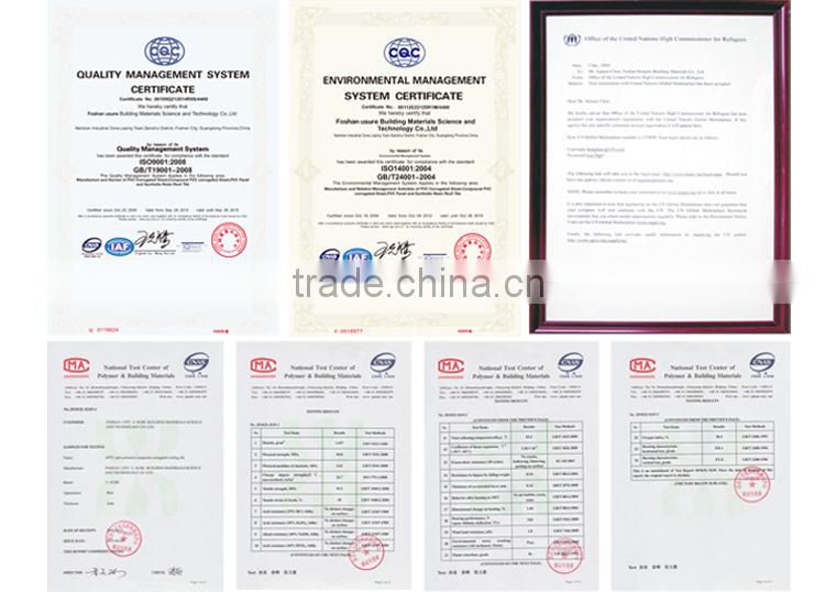 Fiberglass reinforced flexible transparent corrugated plastic roof sheet