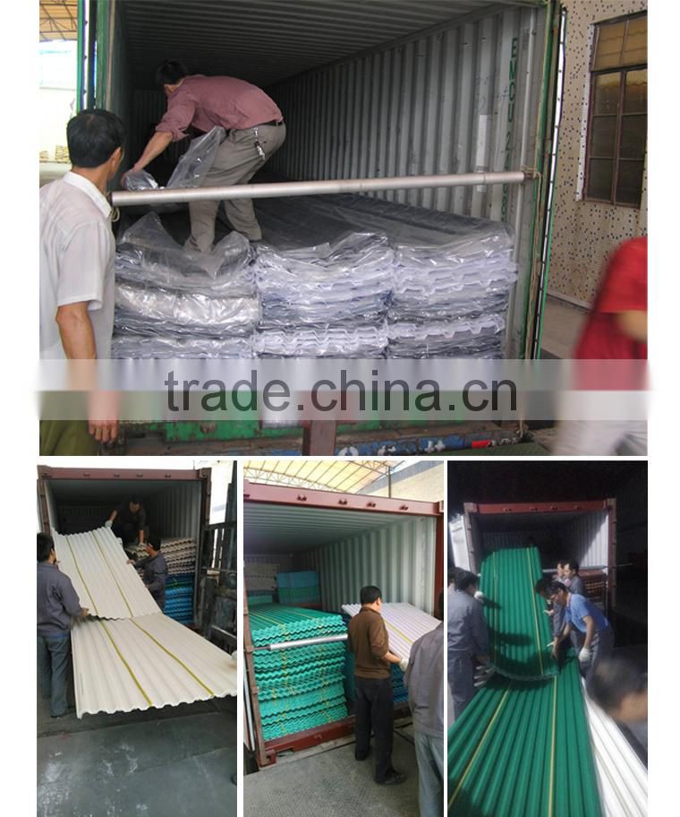 Fiberglass reinforced flexible transparent corrugated plastic roof sheet