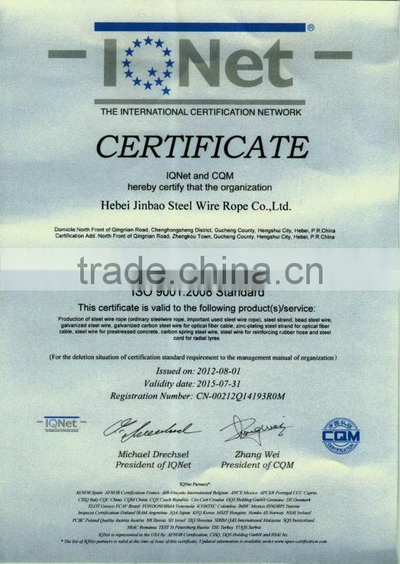 Galvanized steel strand