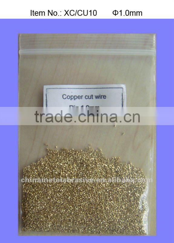 Copper material shot blasting