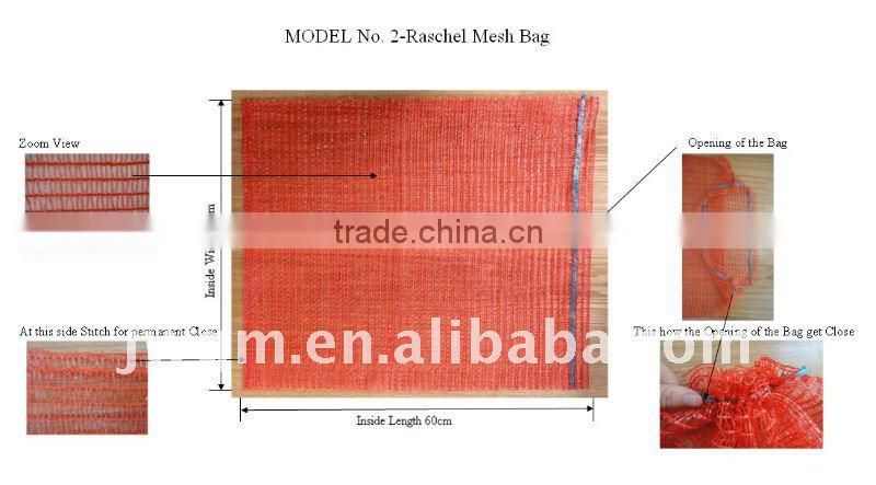 50x80cm purple PE raschel bag