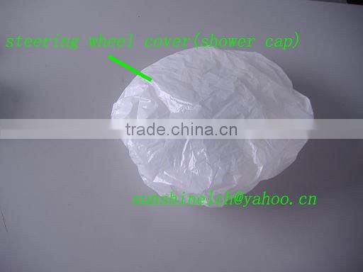 plastic disposable shower cap auto steering wheel cover