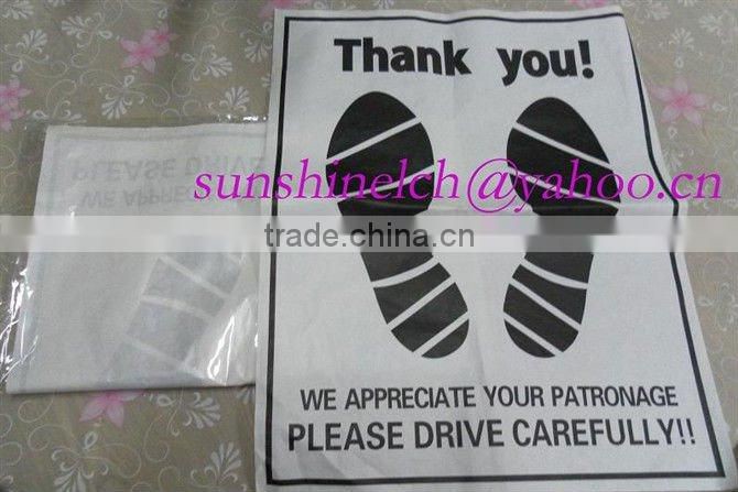 dispoable logo printable auto paper protection foot mat