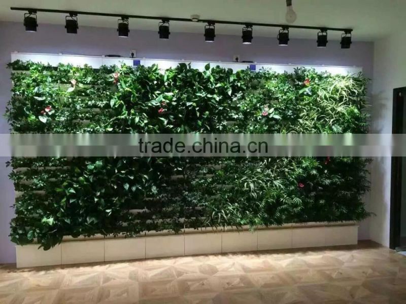 green wall system vertical hanging garden grass wall with planter and ECO green wall
