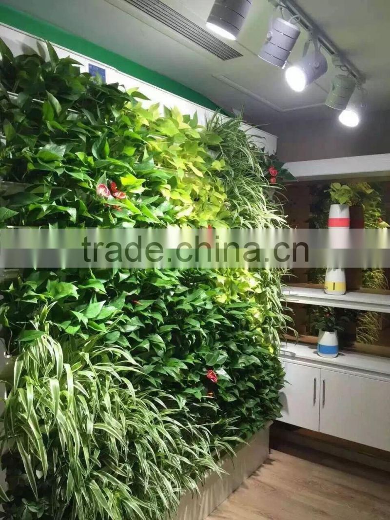 green wall system vertical hanging garden grass wall with planter and ECO green wall
