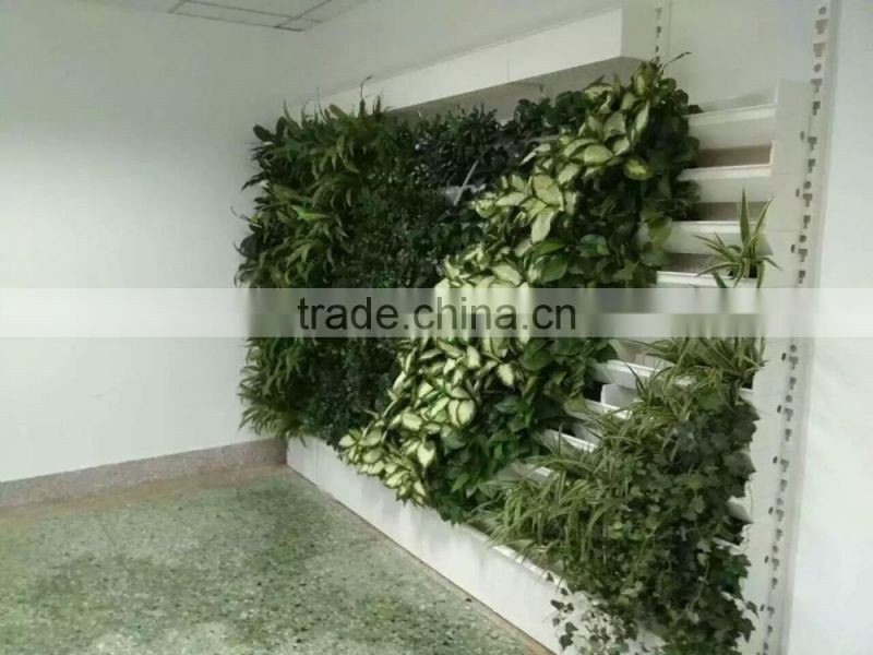 green wall system vertical hanging garden grass wall with planter and ECO green wall