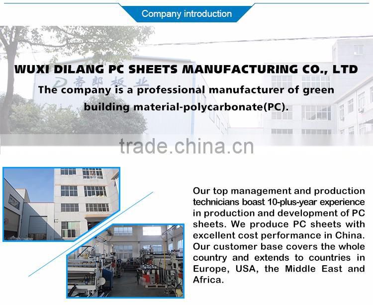 4mm good light tinted plastic roofing sheet