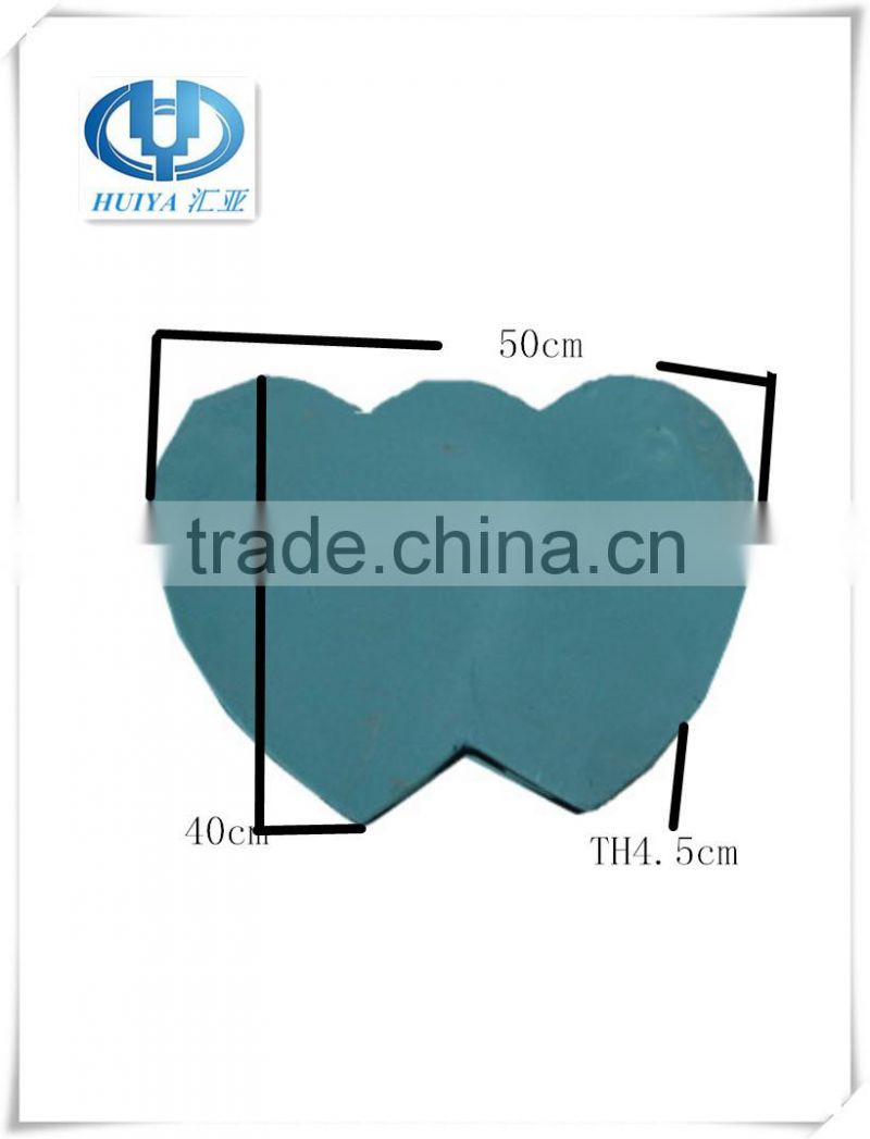double heart green flower foam for floral arrangements