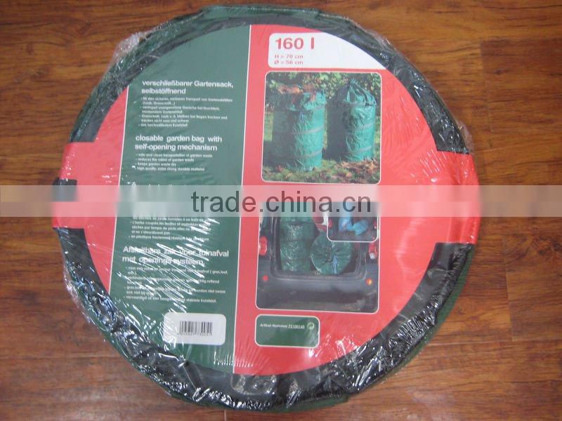 pp/pe pop up garden bag with steel ring