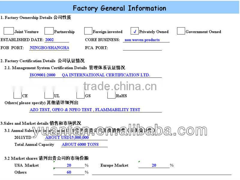 Yuanfan spunbond pp uv nonwoven agriculture fabric