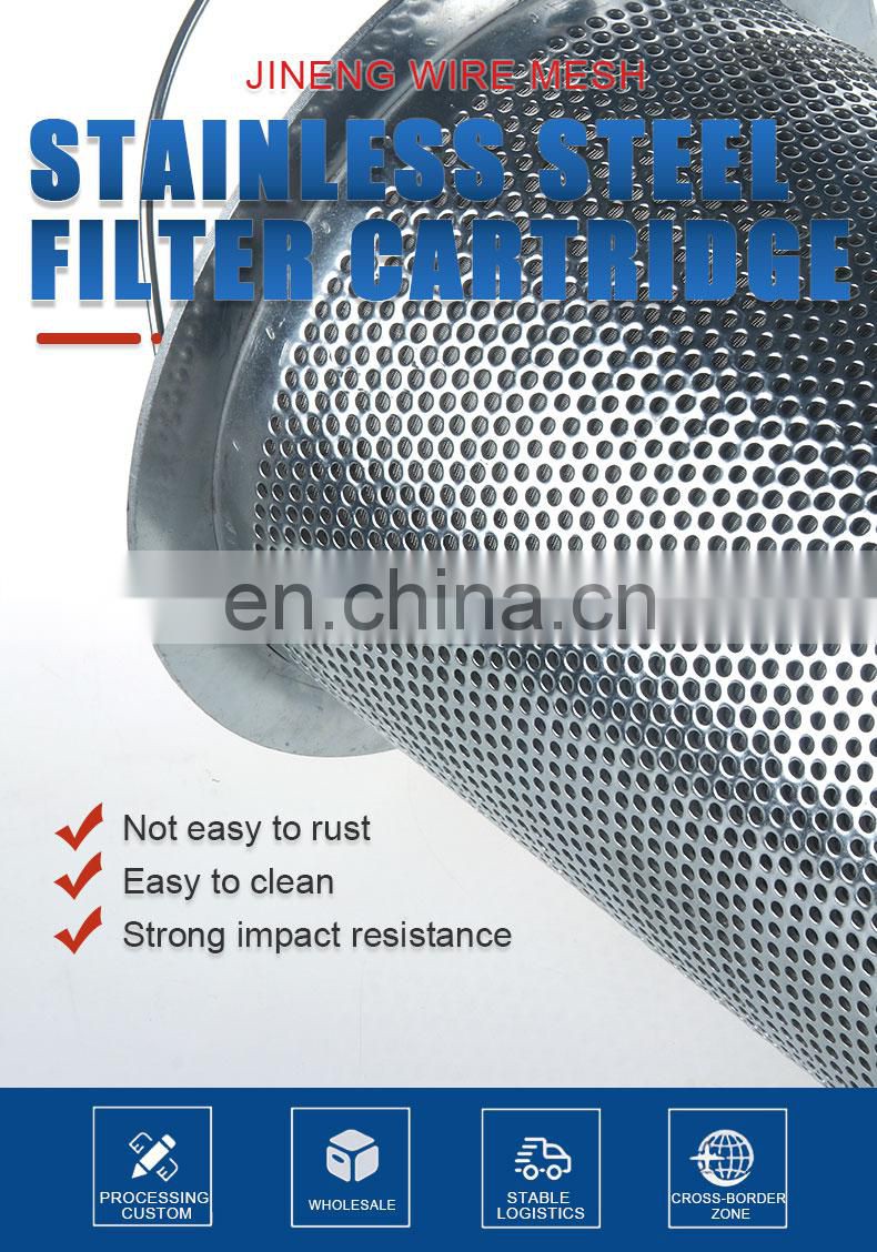 Not Easy Block Customizable Media SS Screen Metallic Stainless Steel Mesh Filter Cartridge