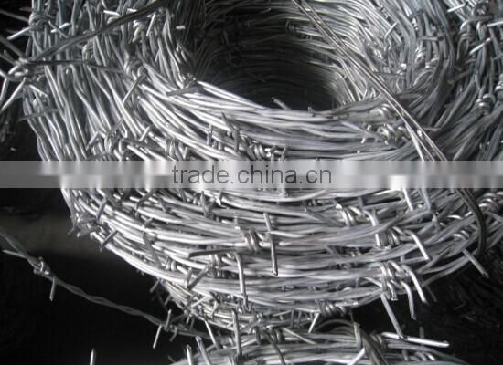 high quality galvanized barbed wire (factory best price)