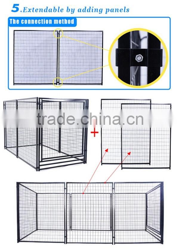 Hot selling good price hot dip galvanize large dog cage dog kennel
