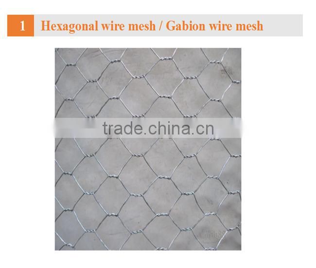 hot dip galvanized or pvc coated gabion mesh / welded gabion mesh /hexagonal wire mesh ( factory price)