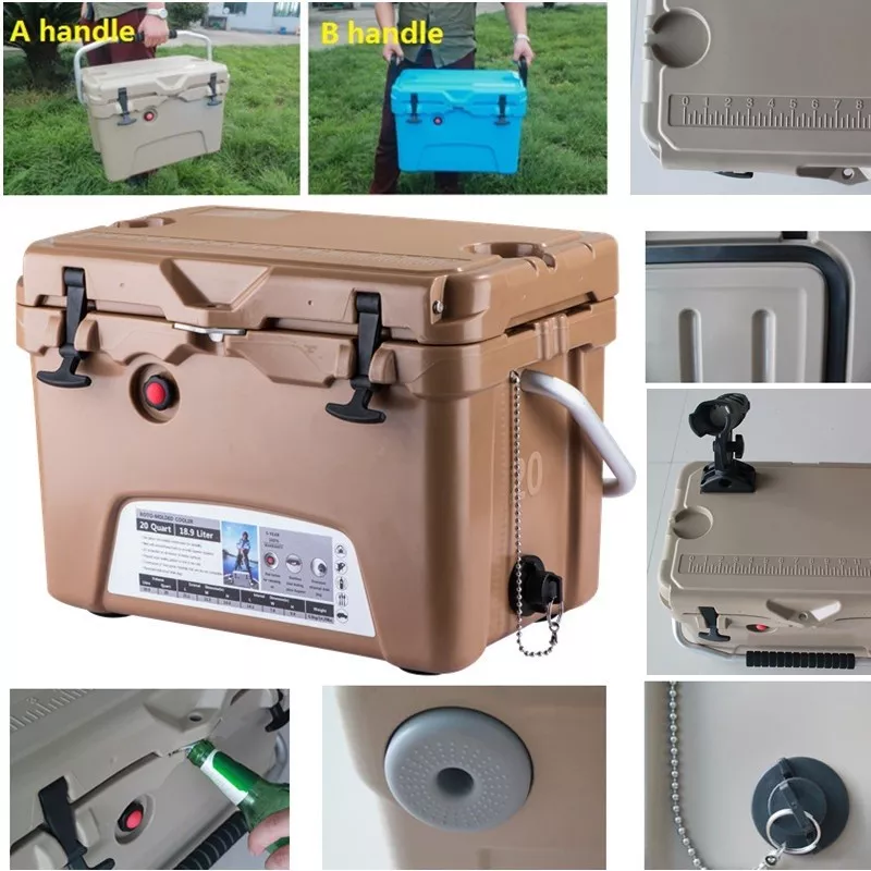 food grad 45L outdoor camping rotomolded plastic cooler box ice chest