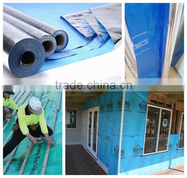 high quality reflective aluminium foil polymer adhesive roof sheeting