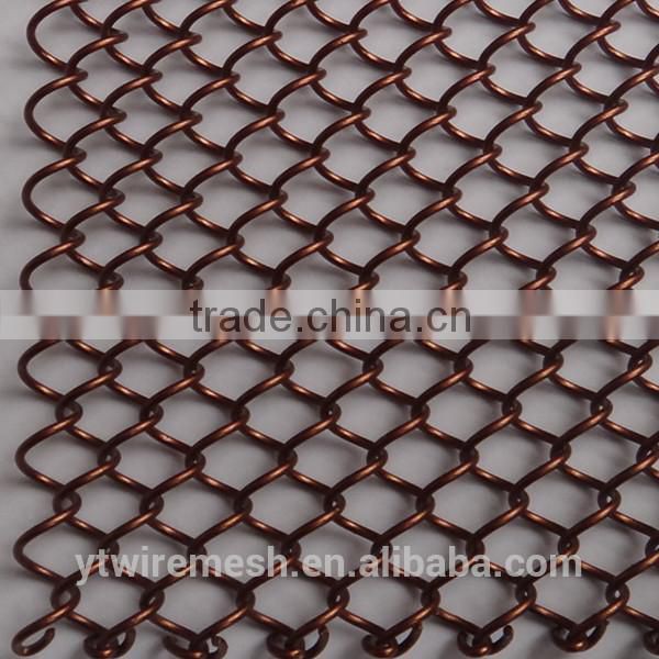 Shiny metal mesh curtain, chain link curtain, metal mesh screen