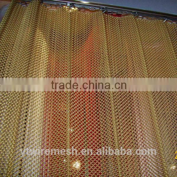 Shiny metal mesh curtain, chain link curtain, metal mesh screen