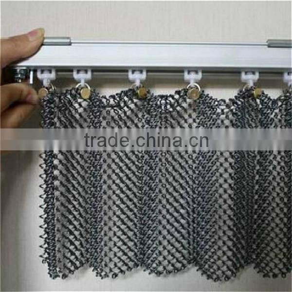 Shiny metal mesh curtain, chain link curtain, metal mesh screen
