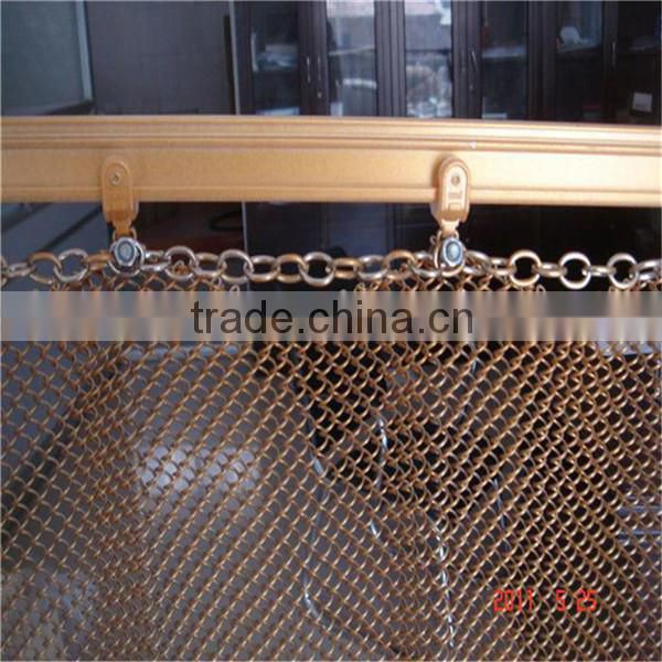 Shiny metal mesh curtain, chain link curtain, metal mesh screen