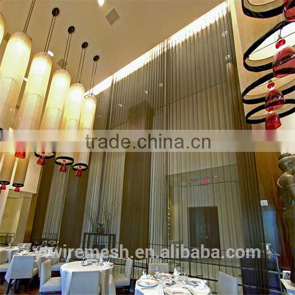 Shiny metal mesh curtain, chain link curtain, metal mesh screen