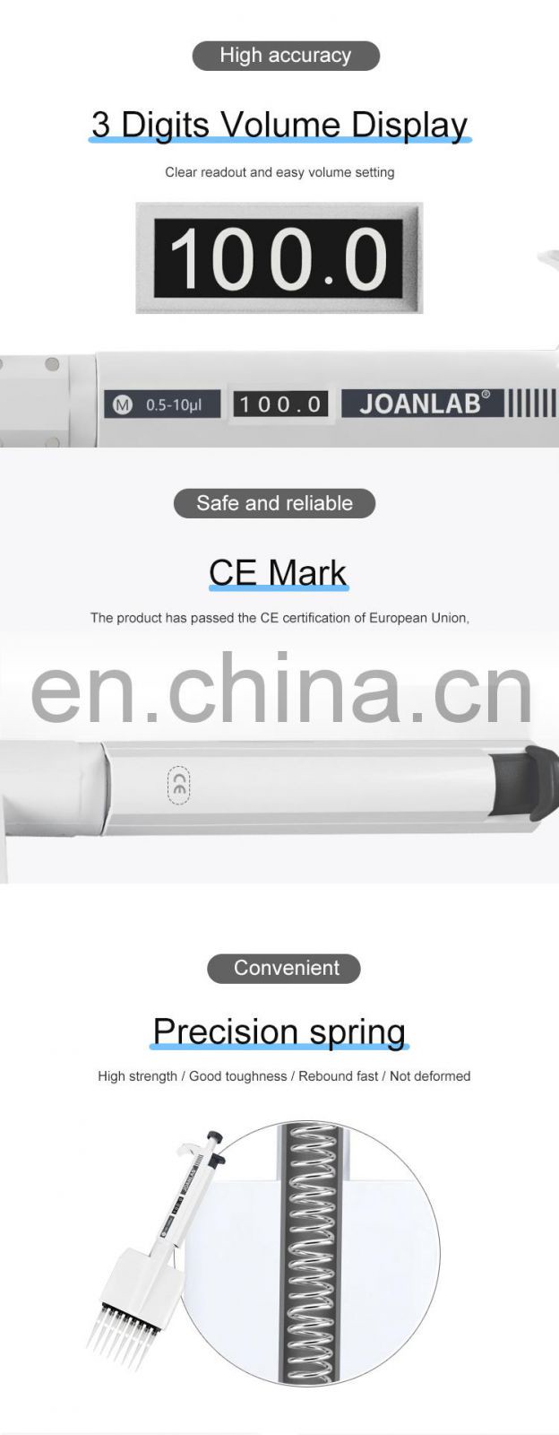 JOANLAB Laboratory Equipment 12 Multichannel Pipette