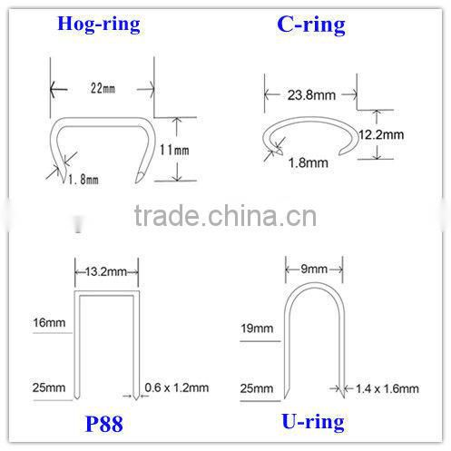 C-ring staples hog ring nails u-type and p88