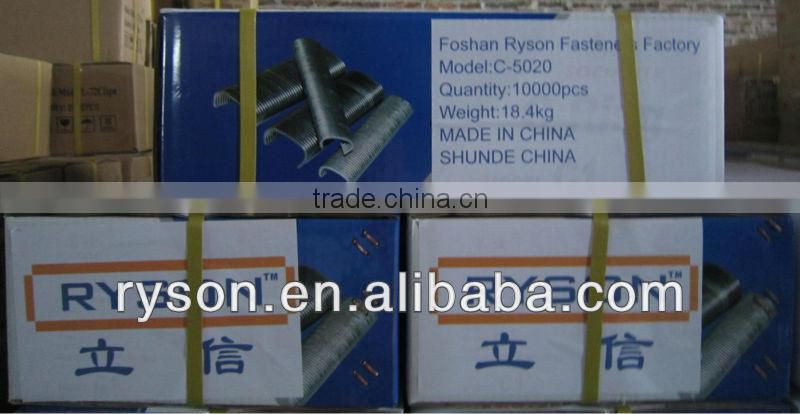 pneumatic staples C ring hog ring nails for spring mattress manufacture