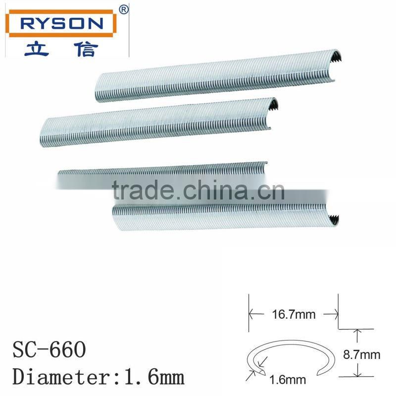 pneumatic staples C ring hog ring nails for spring mattress manufacture