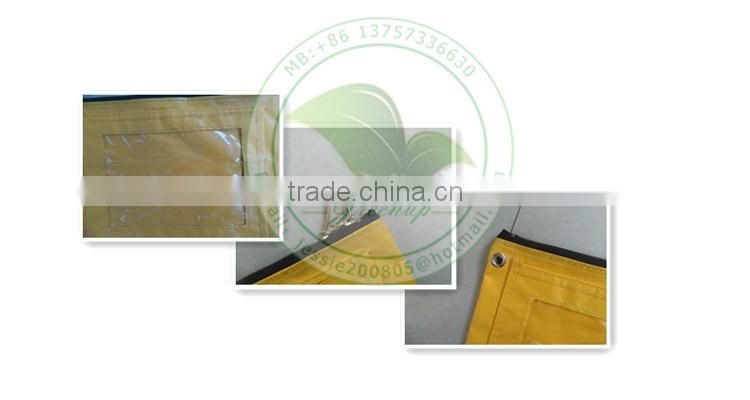 High Quality Yellow PVC Fabric Document Bag