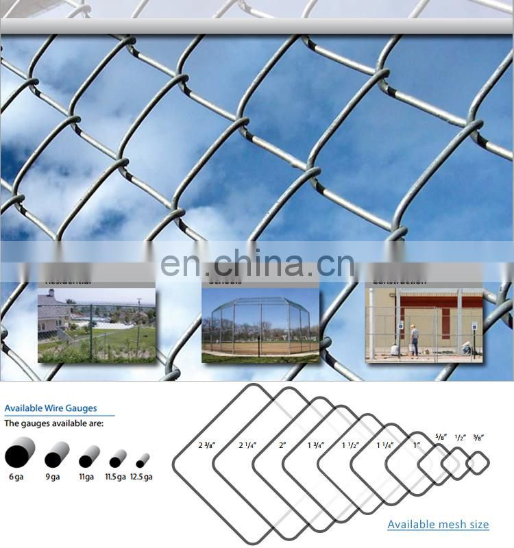 High tensile kink chain link wire mesh fence panels