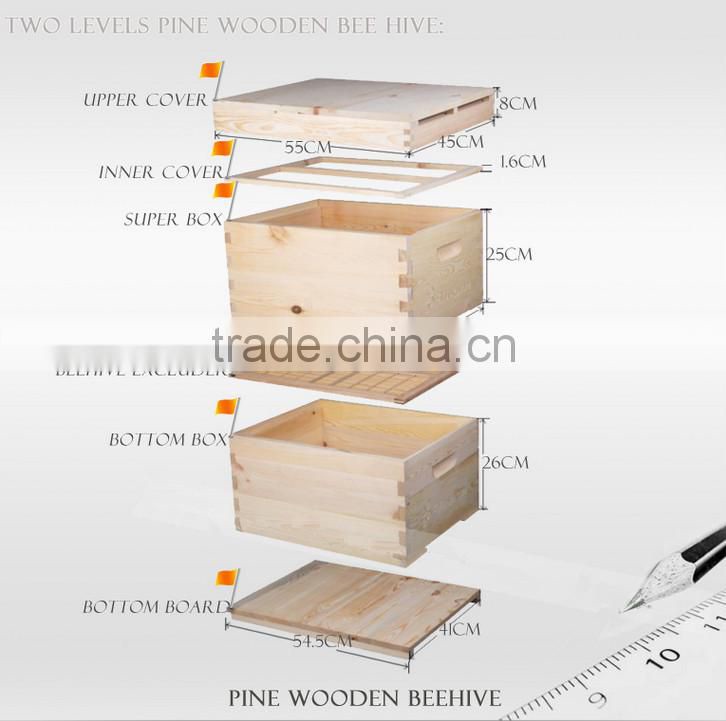 8 Frames Langstroth Bee hive Two Layer Hive