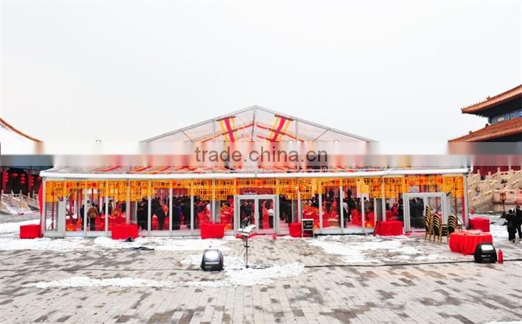 Good quality 25m width clear roof transparent large tent for sale