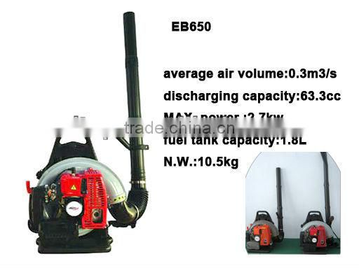 hot sales super quality professional 2 cycle 63.3cc backpack leaf blower for Korea