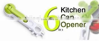 Muti-function Bottle+Can+Jar Openner 6 in 1 Kitchen Tool & 6 in 1 Openner/decorative jars bottles/decorative kitchen vinegar bot