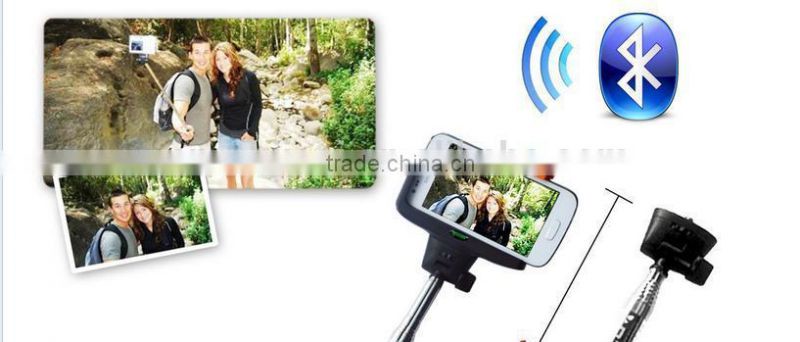 Factory supply wireless bluetooth selfie stick monopod with zoom for IOS mobile phone and Andriod