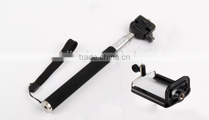 Factory supply wireless bluetooth selfie stick monopod with zoom for IOS mobile phone and Andriod