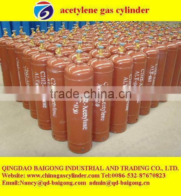 40L acetylene gas cylinder with valve (2017 Best Factory price )