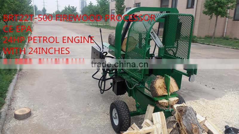 Hot 30T FIREWOOD PROCESSOR with 24HP gasoline engine