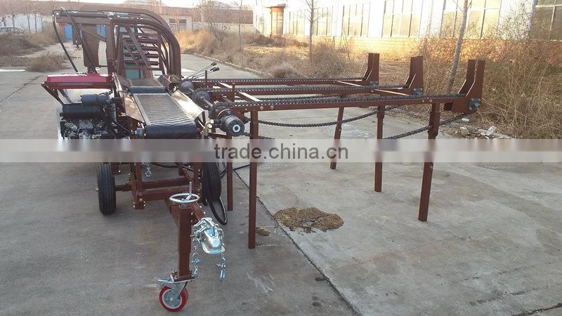 firewood processor with saw and splitting log splitter