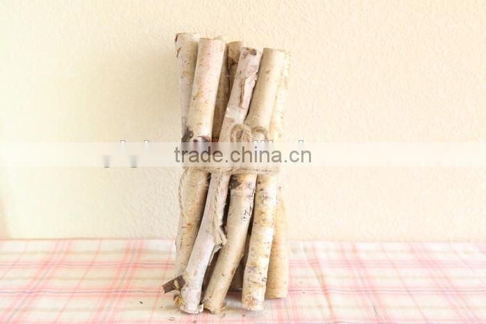 Natural drying decorative brich log brich slice