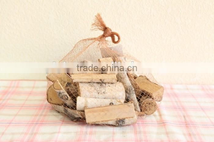 Natural drying decorative brich log brich slice