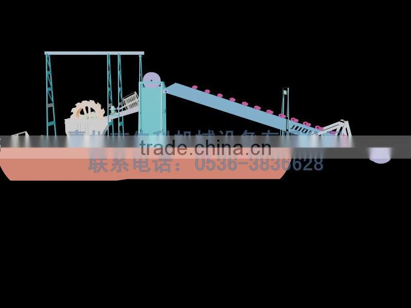 China dismantle bucket chain sand dredger ship for sale