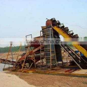 China dismantle bucket chain sand dredger ship for sale
