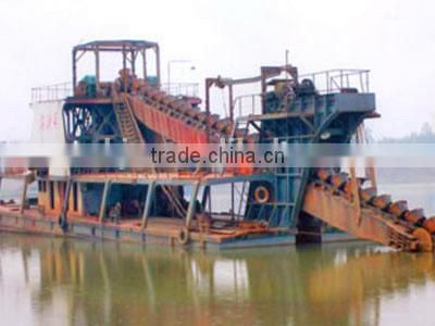 China dismantle bucket chain sand dredger ship for sale
