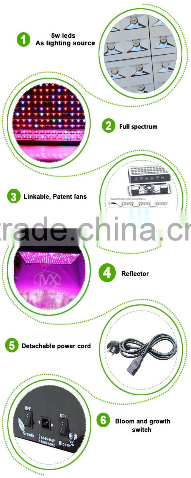 1200W Led Plant Light For Indoor Plants 5W LED