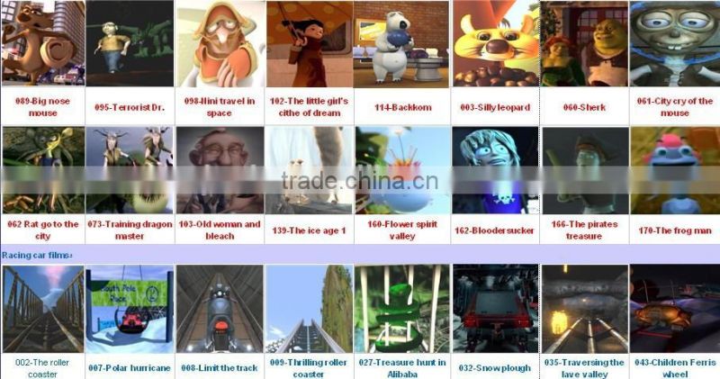 Professional movable 5D7D8D dynamic cinema simulator