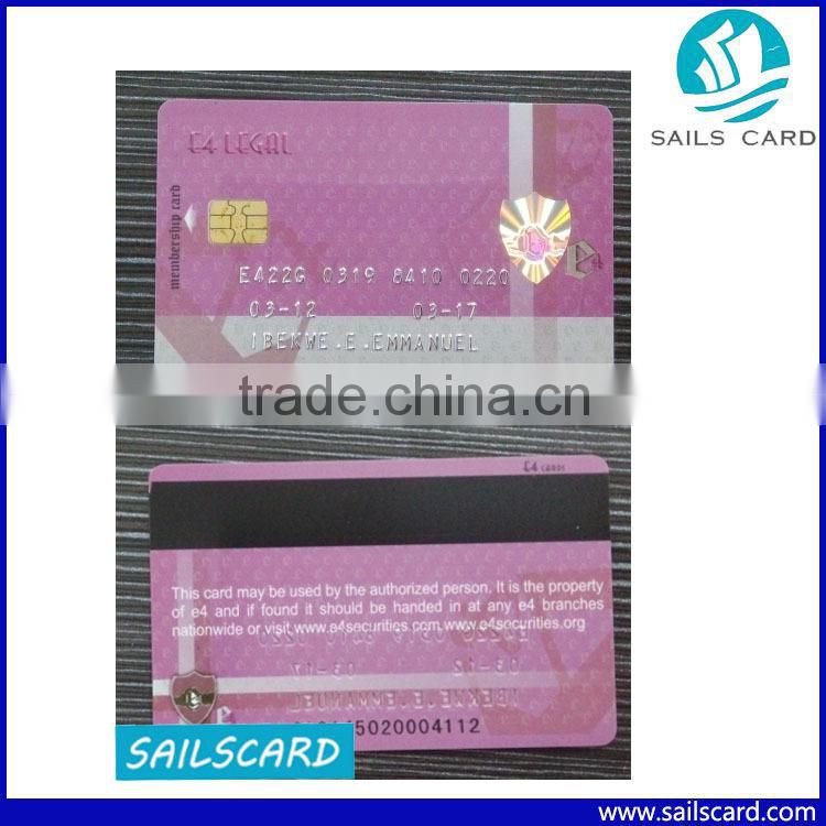 Free Sample inkjet printing magnetic stripe card with 5528 chip